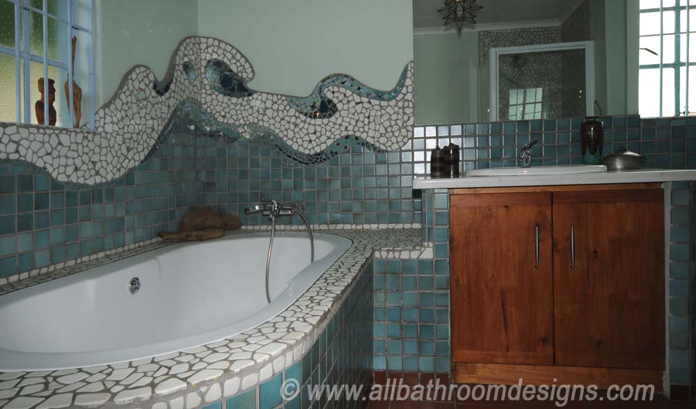 creative mosaics in a bathroom