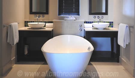 bathroom with dual vanity