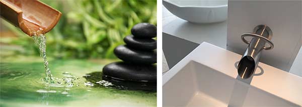 Japanese Inspired Faucet bamboo and steel faucet