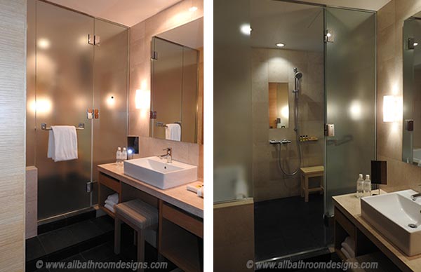 bathroom with separate wet area