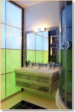 Colored Light Play colored glass panels