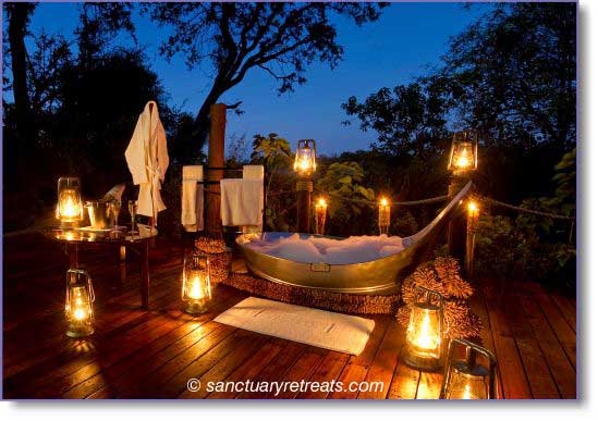 rustic outdoor bathroom