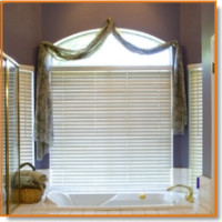 bathroom window drapes